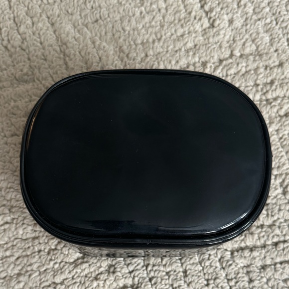 Tory Burch Cosmetic Bag, Pouch, Black, Patent, Never Used, New - Picture 3 of 4